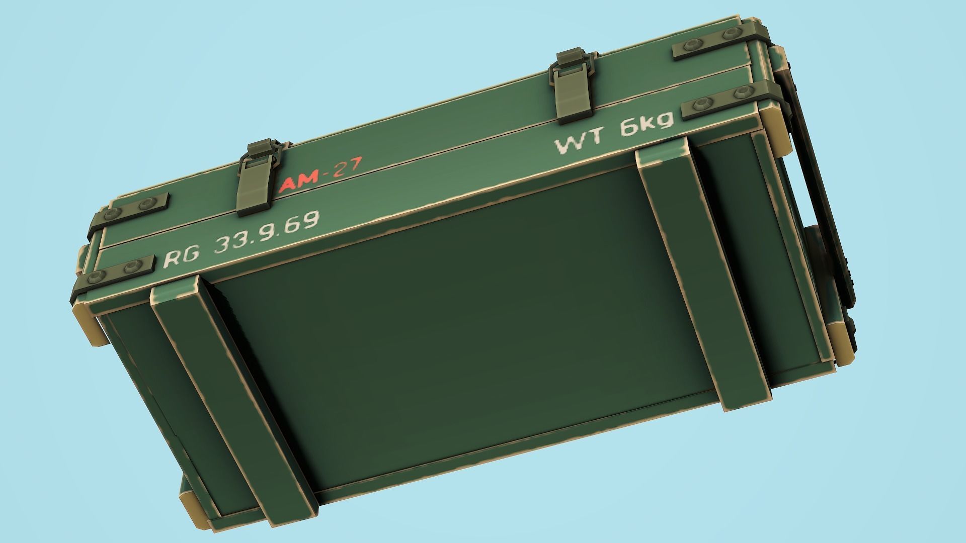 Military Crate - Low Poly Mobile Ready Low-poly 3D model_7