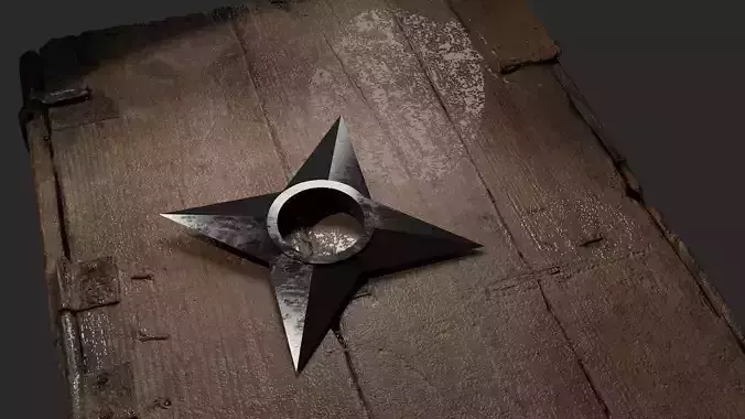 Shuriken metal star 3D model