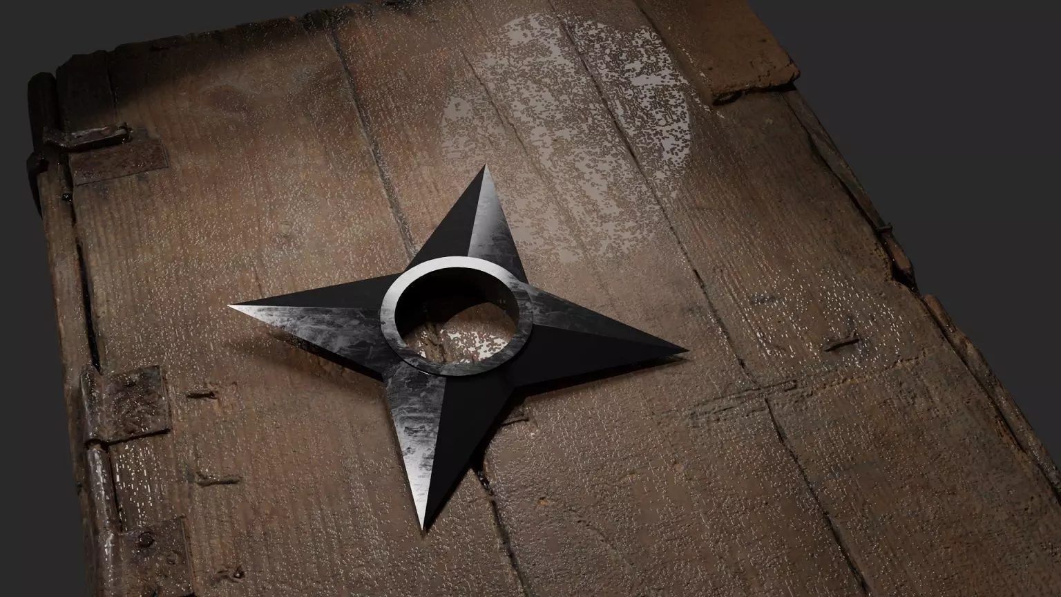 Shuriken metal star 3D model