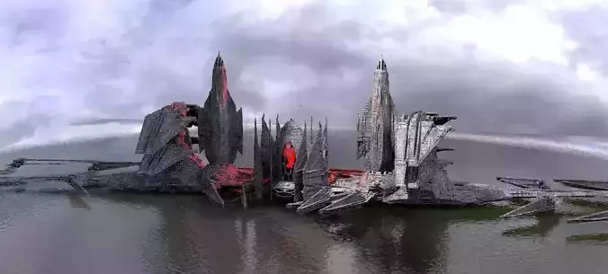 Ocean Base interceptor Ocean Ship Base Kitbash 