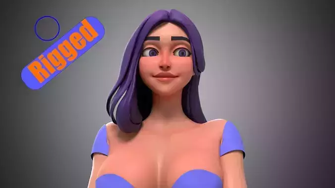 Mina Rigged 3D model 3D model