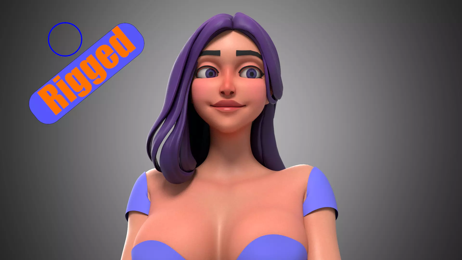 Mina Rigged 3D model 3D model_0