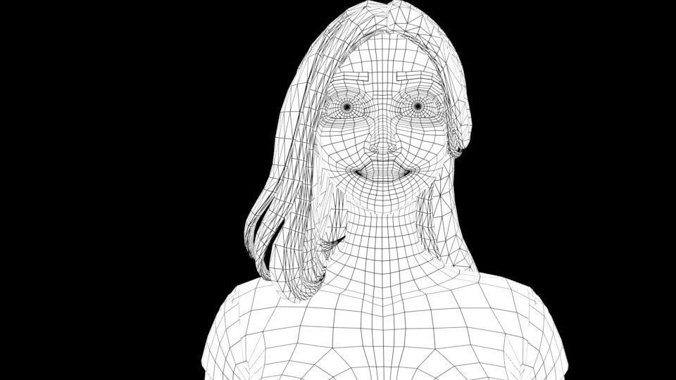 Mina Rigged 3D model 3D model_3