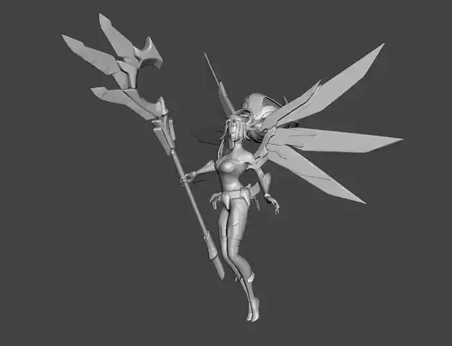 Cyber Halo Janna 3D Model