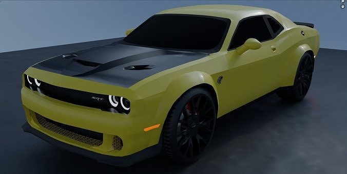 Dodge Challenger SRT Hellcat Widebody 2018 Low-poly 3D model