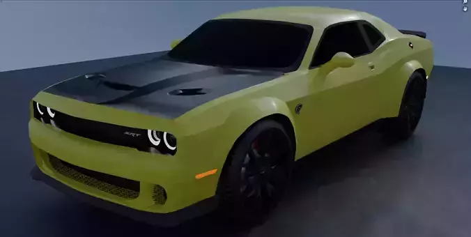 Dodge Challenger SRT Hellcat Widebody 2018 Low-poly 3D model