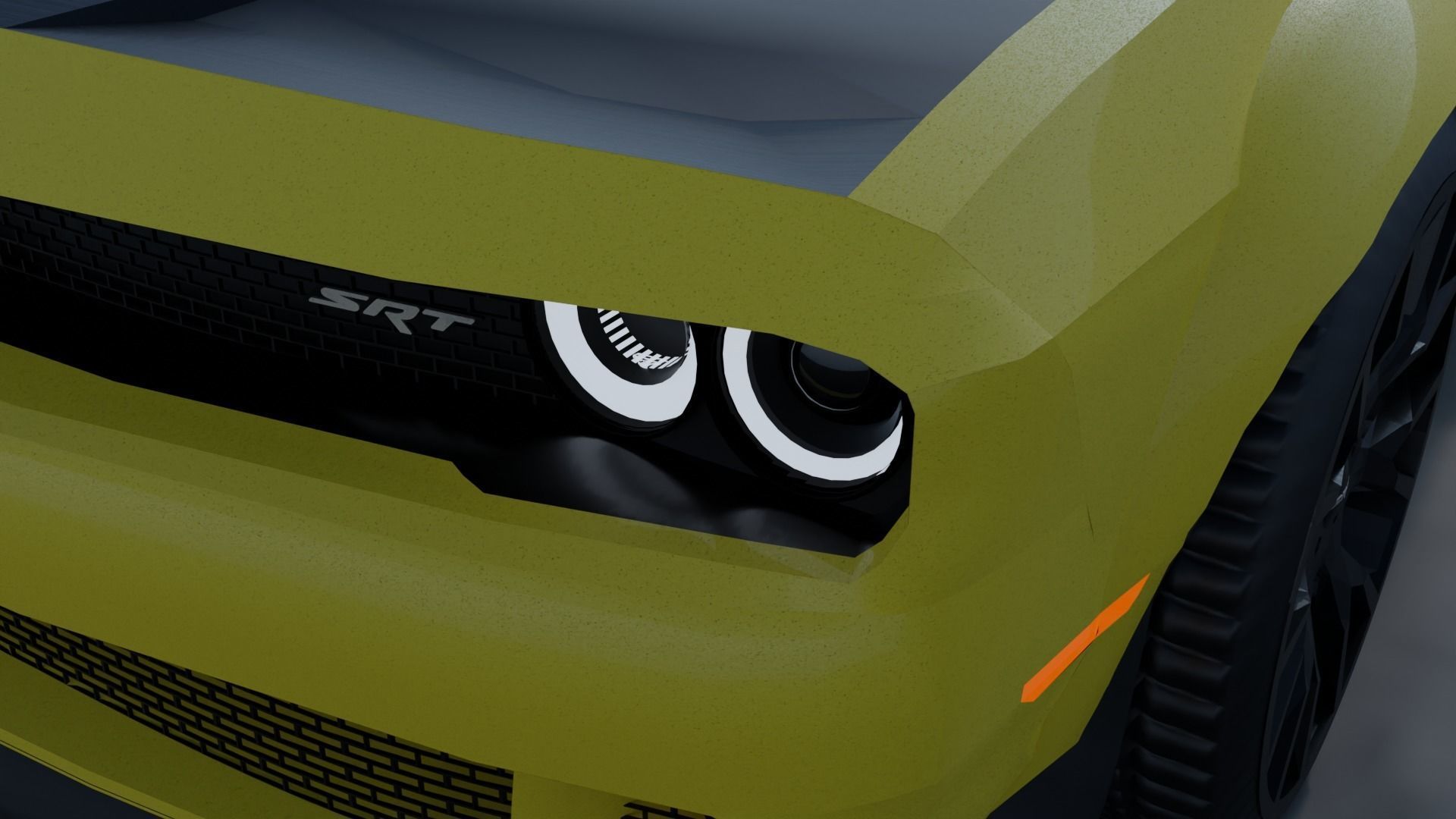 Dodge Challenger SRT Hellcat Widebody 2018 Low-poly 3D model_1