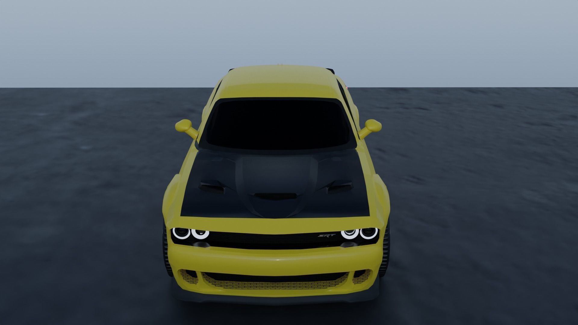 Dodge Challenger SRT Hellcat Widebody 2018 Low-poly 3D model_5