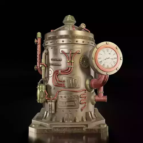 Time Displacement Capsule Clock and Pen Pot Figurine home decor