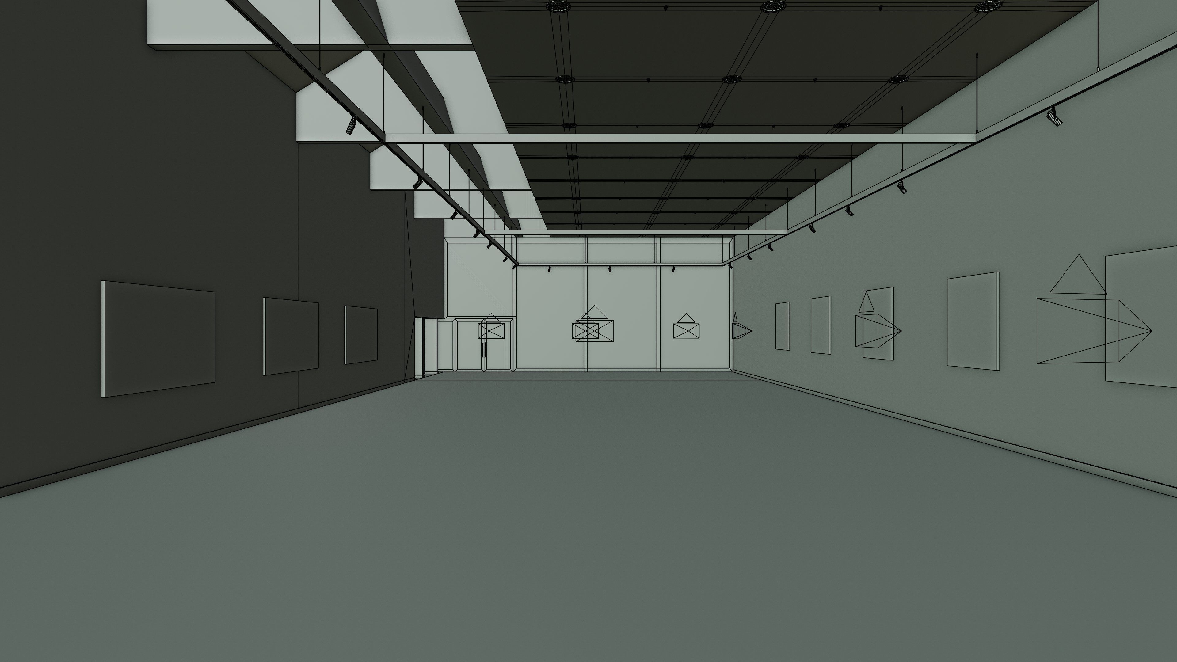 Art Museum Gallery Interior 34 Low-poly 3D model_10