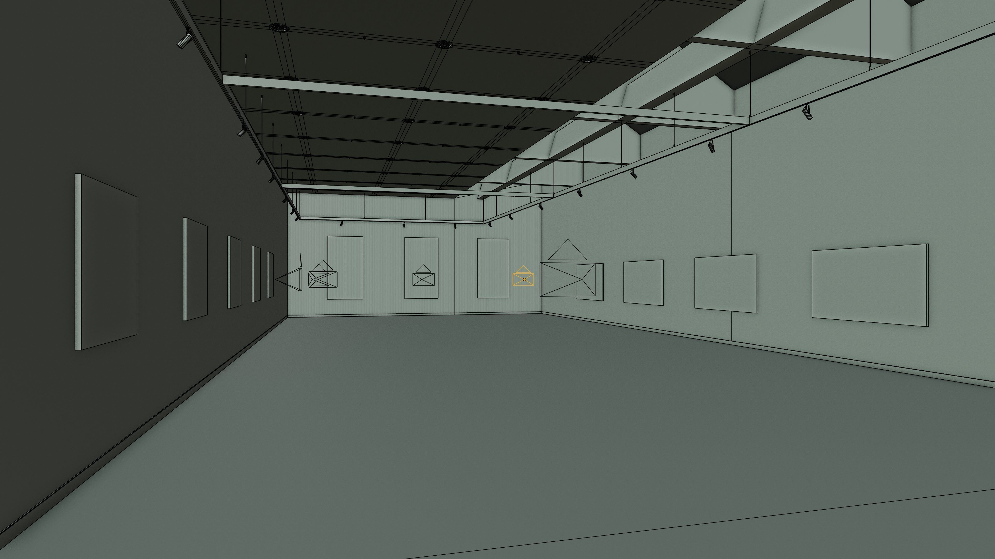 Art Museum Gallery Interior 34 Low-poly 3D model_15
