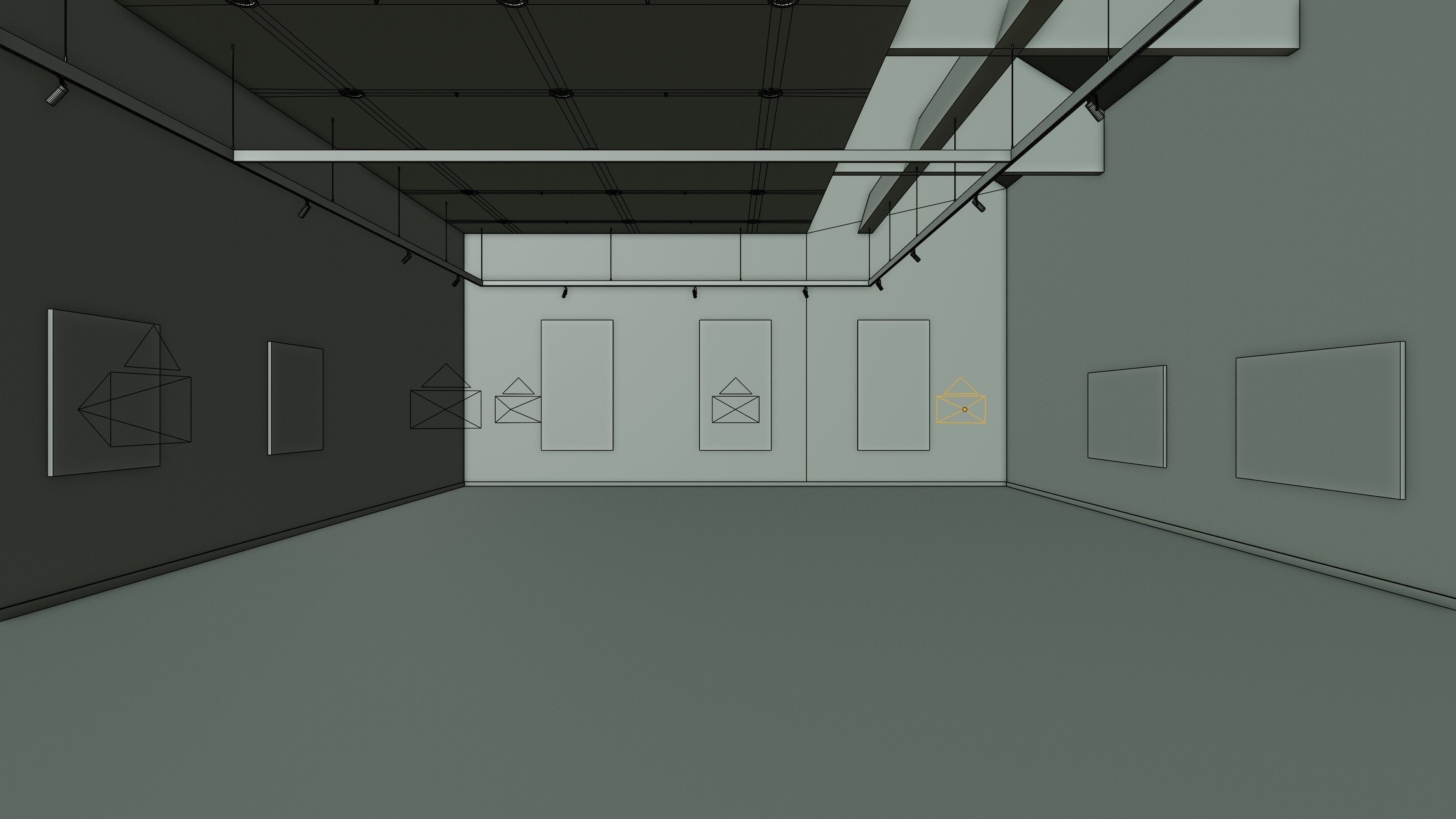 Art Museum Gallery Interior 34 Low-poly 3D model_18