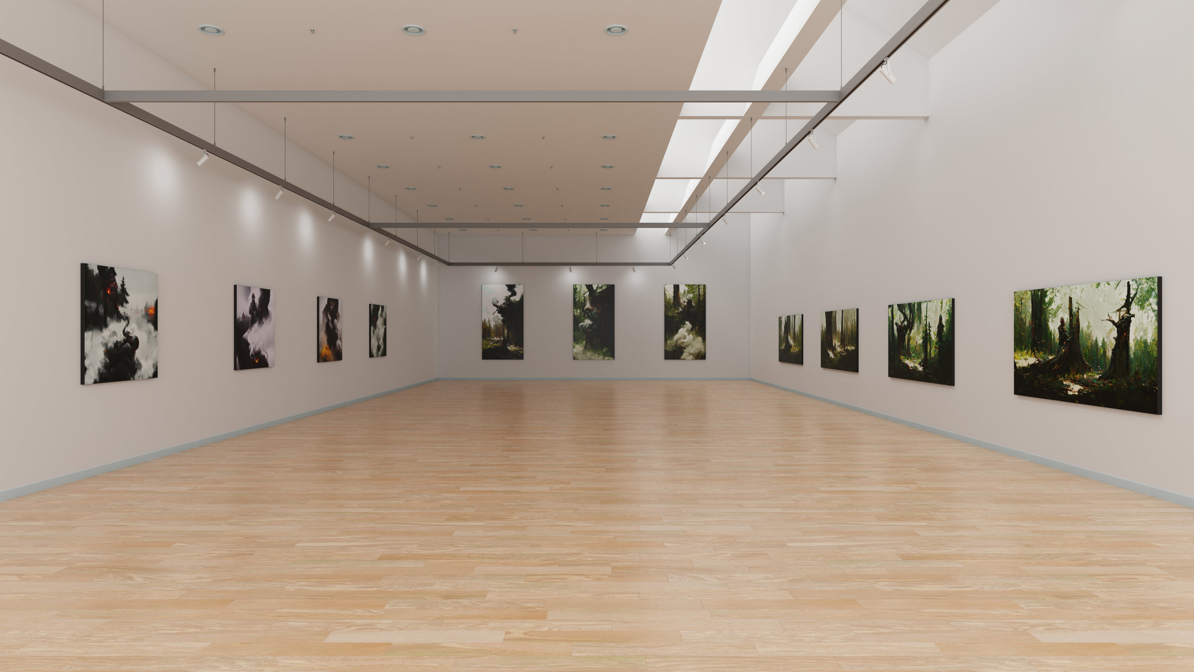 Art Museum Gallery Interior 34 Low-poly 3D model_6