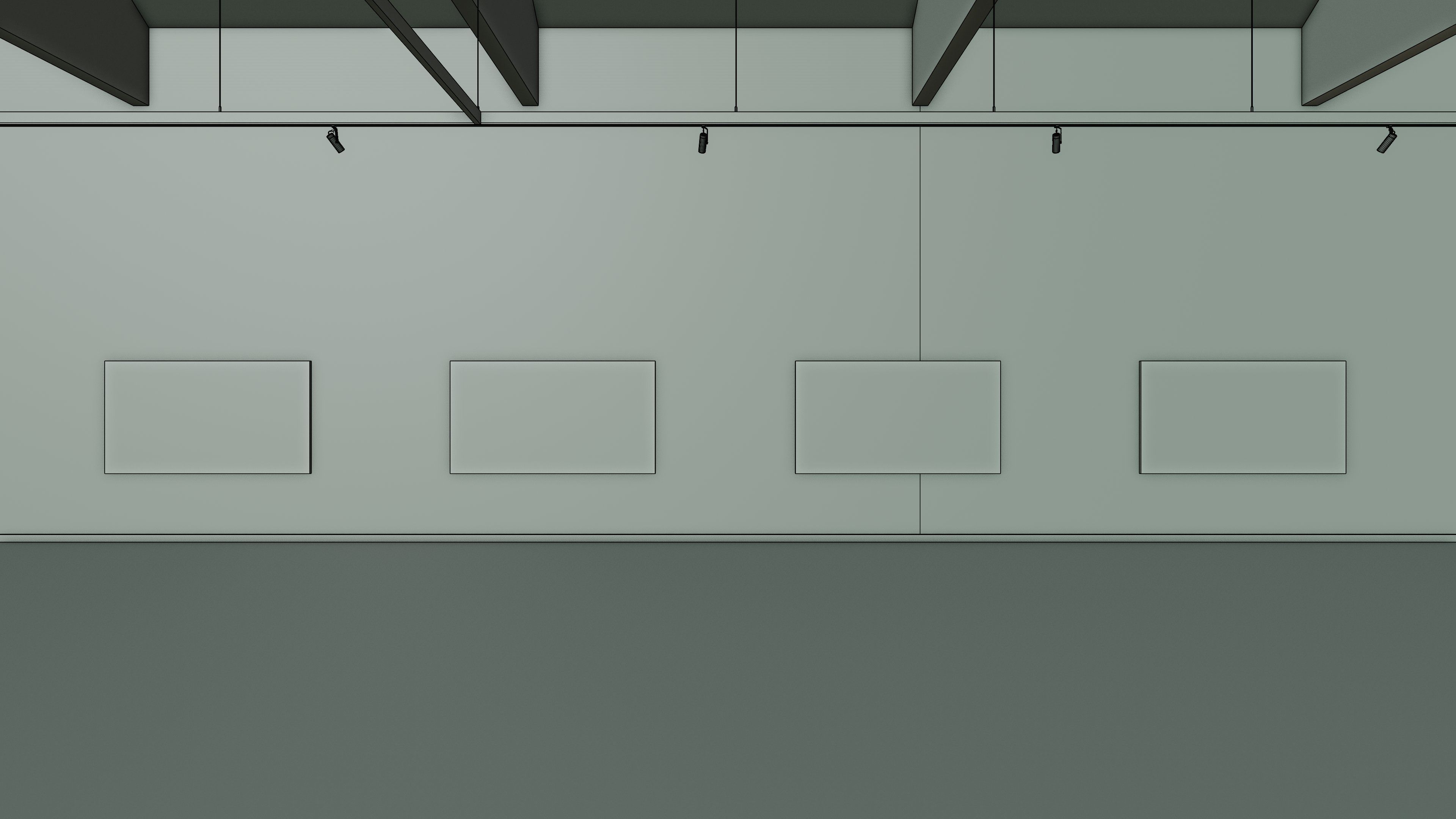 Art Museum Gallery Interior 34 Low-poly 3D model_13