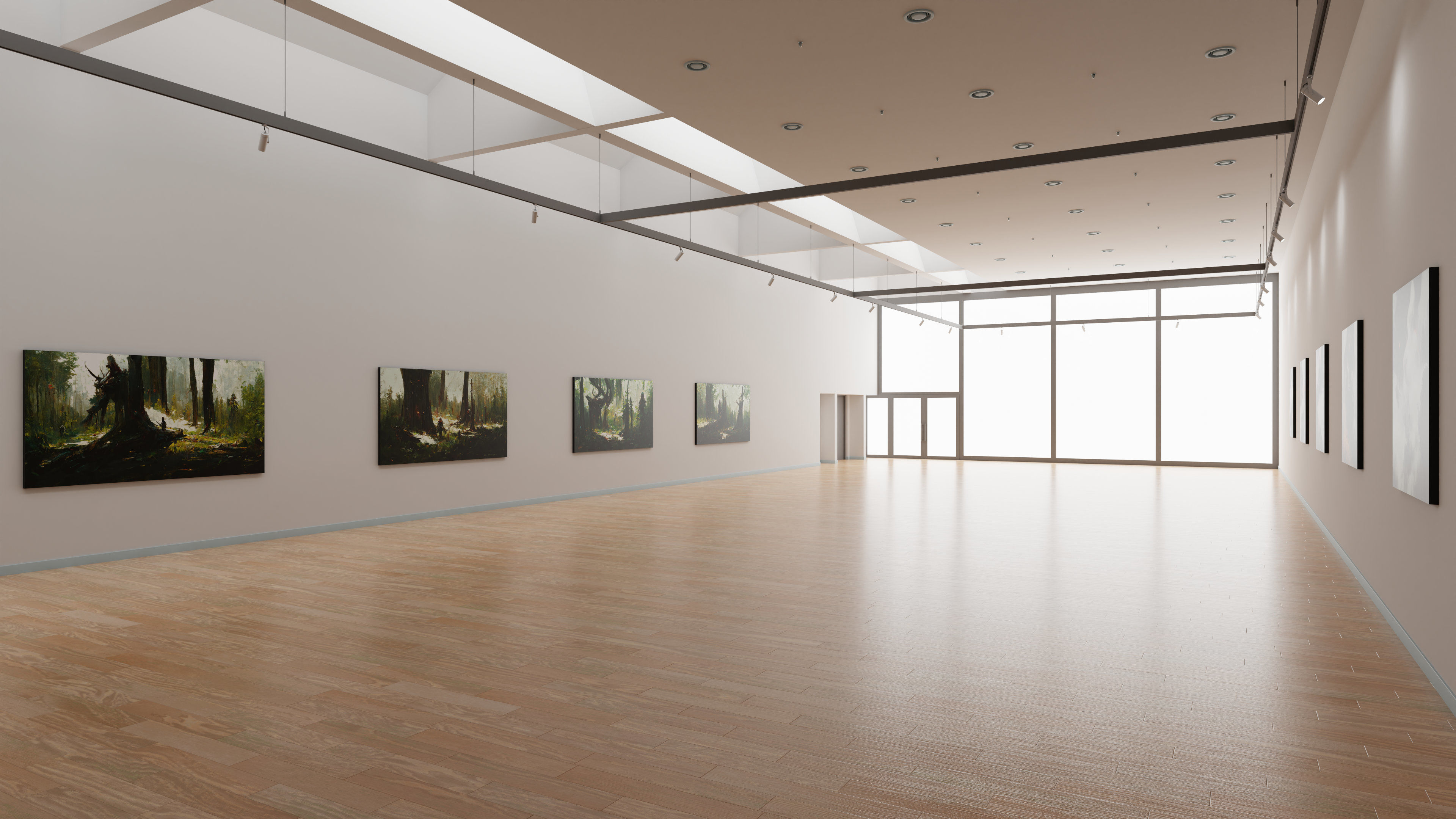 Art Museum Gallery Interior 34 Low-poly 3D model_1