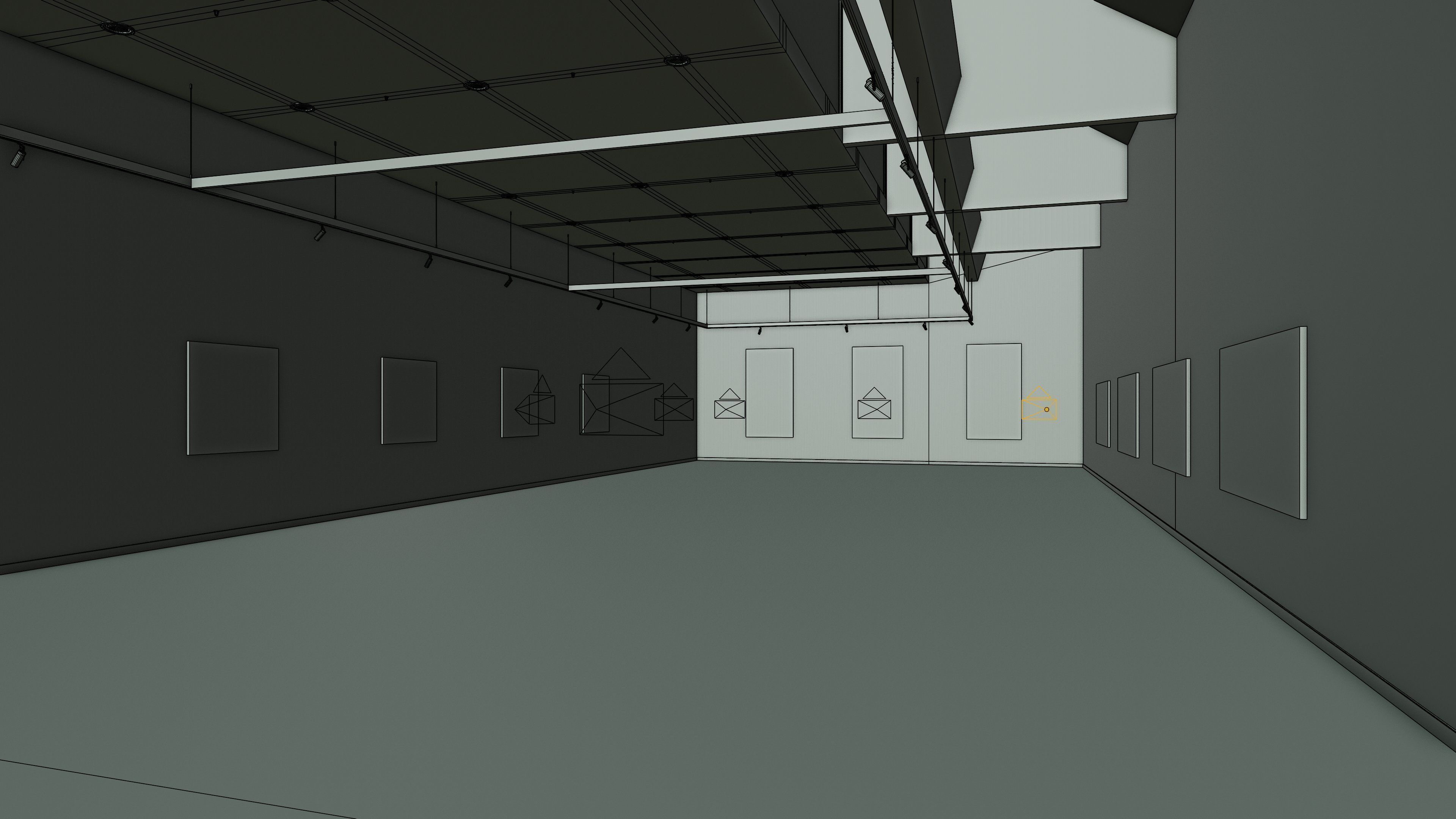 Art Museum Gallery Interior 34 Low-poly 3D model_17