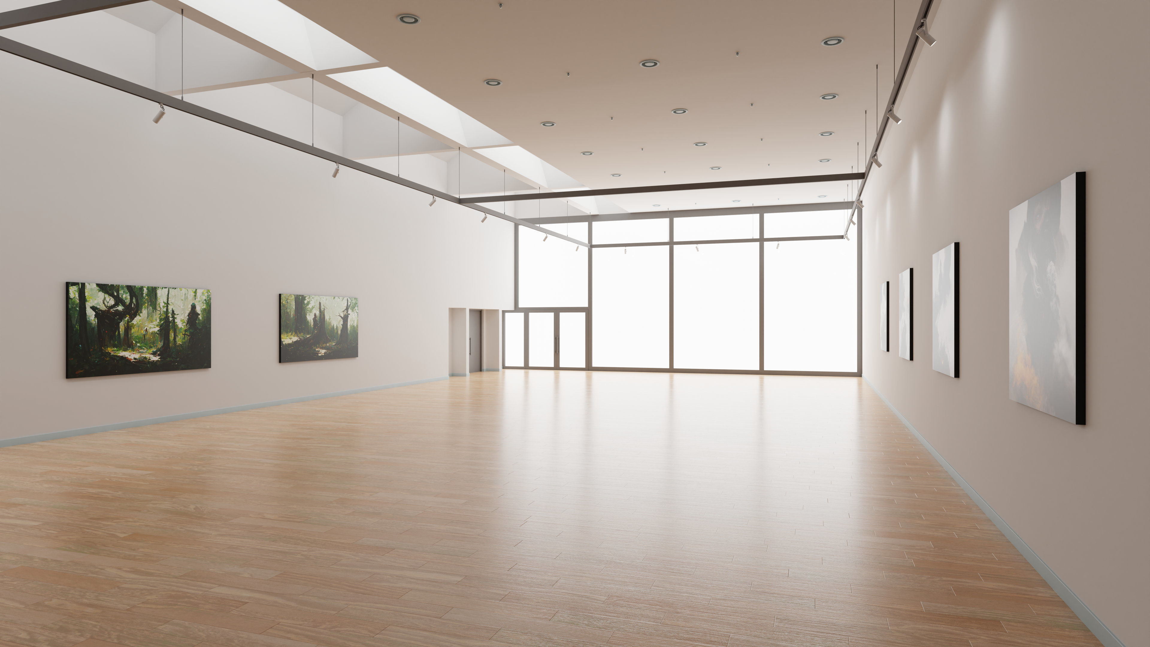 Art Museum Gallery Interior 34 Low-poly 3D model_2