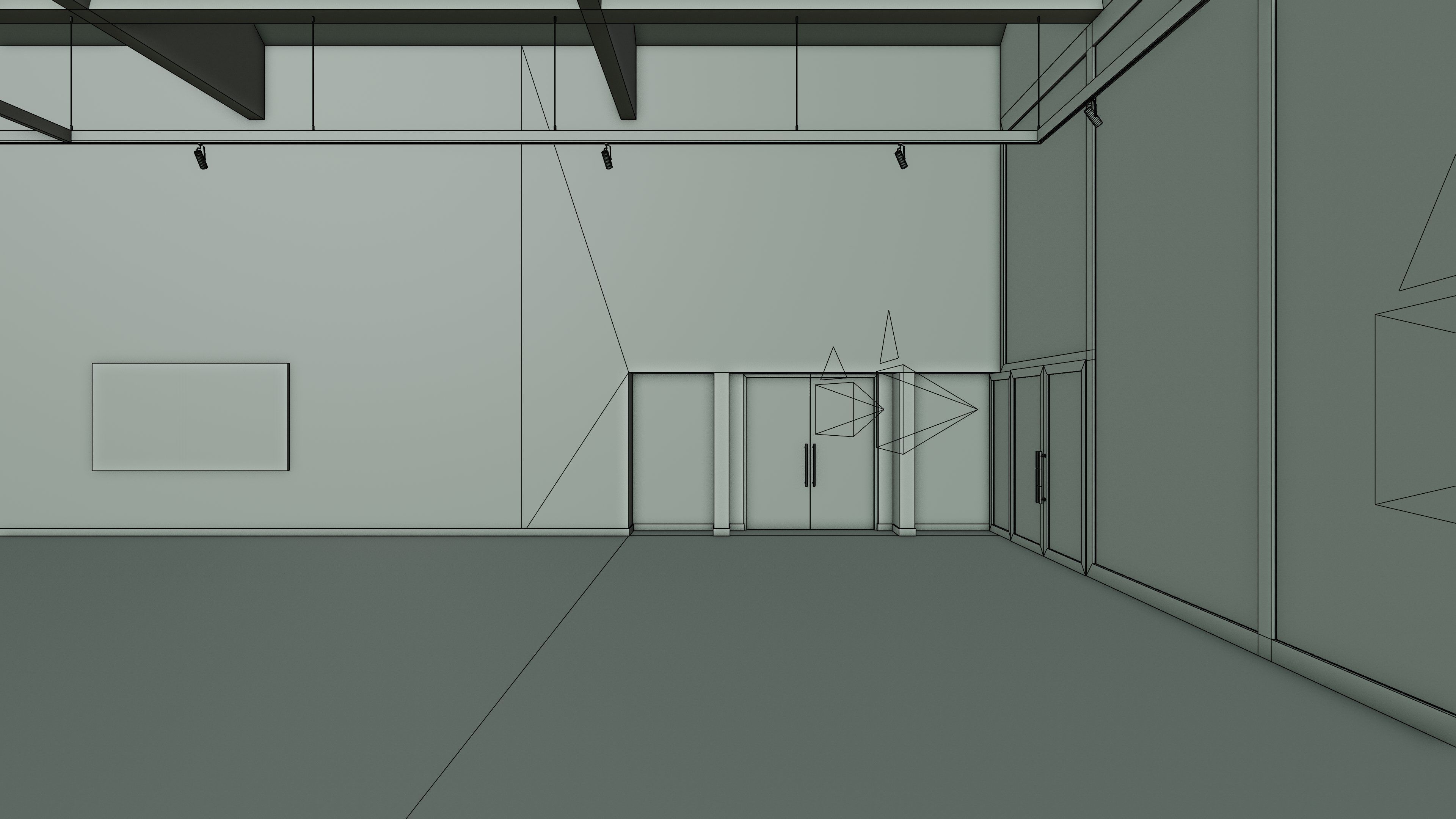 Art Museum Gallery Interior 34 Low-poly 3D model_14