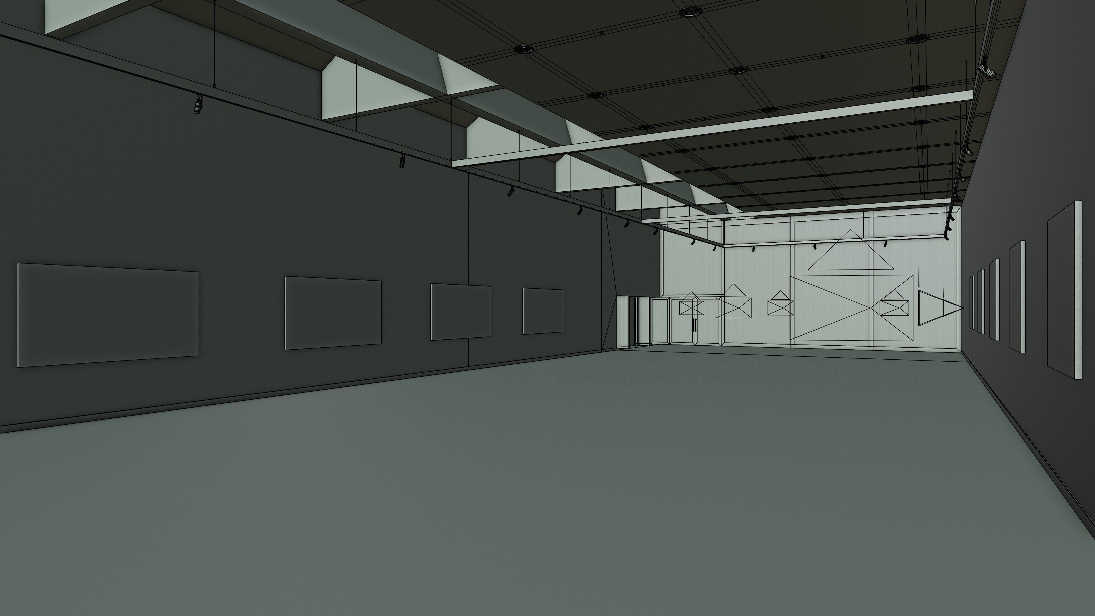 Art Museum Gallery Interior 34 Low-poly 3D model_11