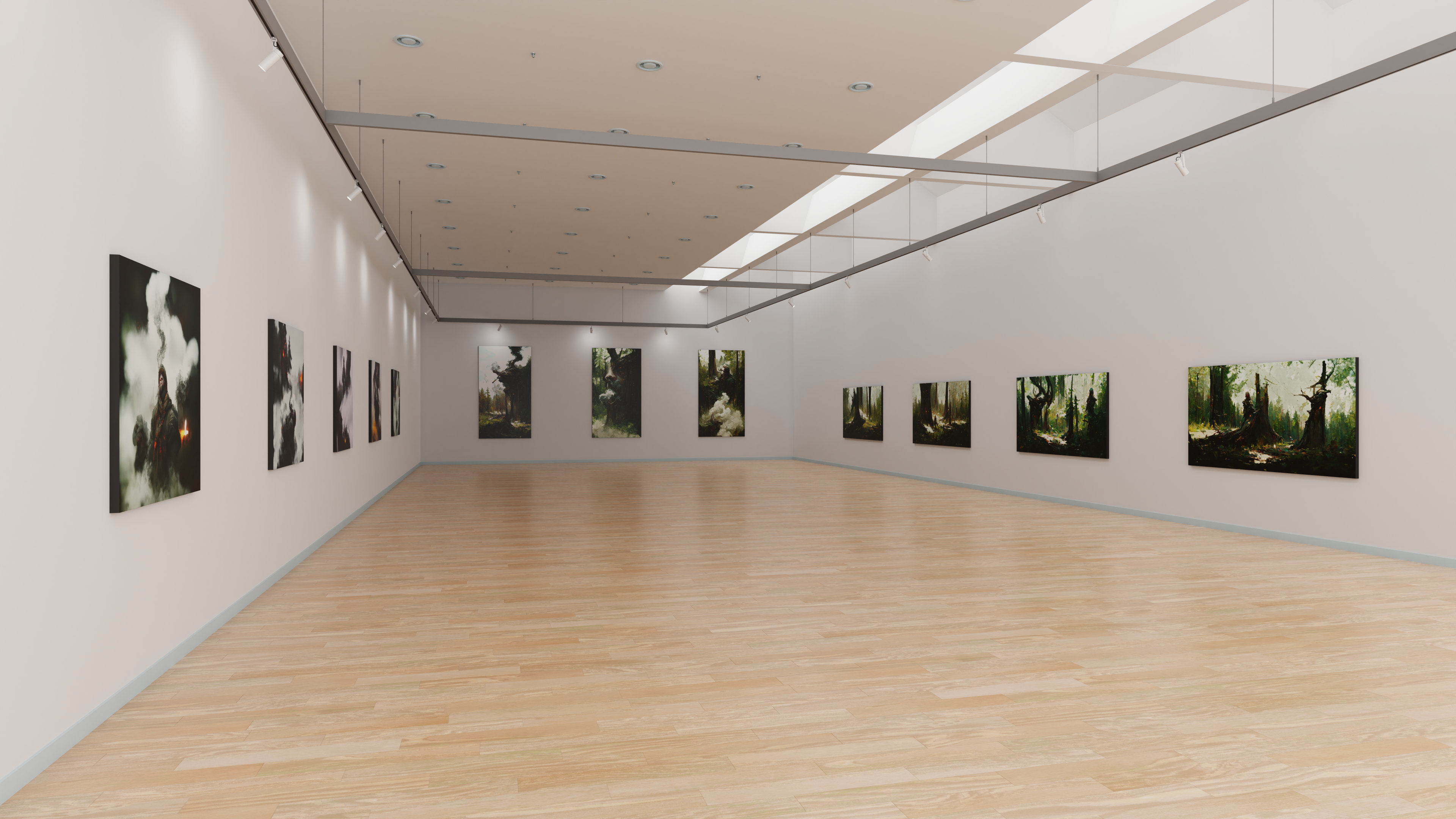 Art Museum Gallery Interior 34 Low-poly 3D model_5