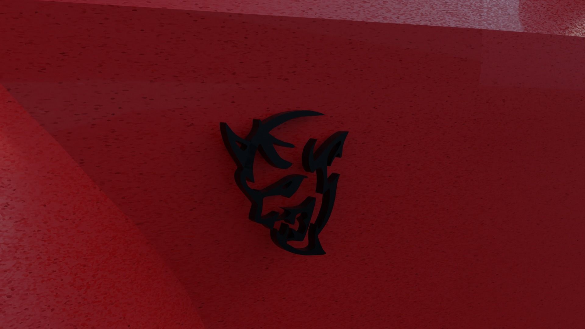 Dodge Challenger SRT Demon 2018 Low-poly 3D model_3