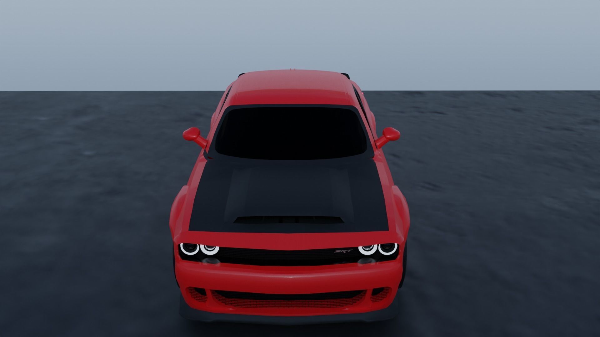 Dodge Challenger SRT Demon 2018 Low-poly 3D model_6