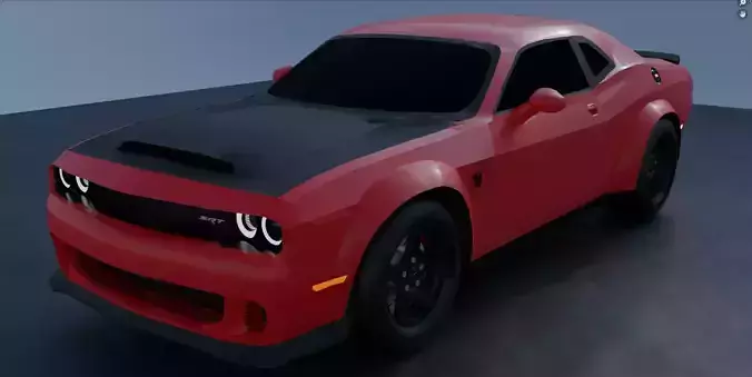 Dodge Challenger SRT Demon 2018 Low-poly 3D model