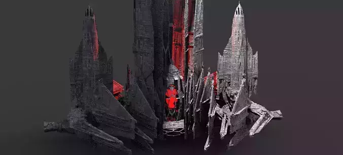 Space ShipDrake interceptor Kitbash 