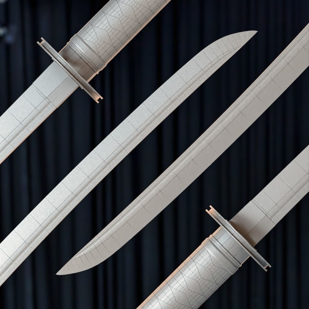 3D model Katana Sword Low-poly model VR / AR / low-poly | CGTrader