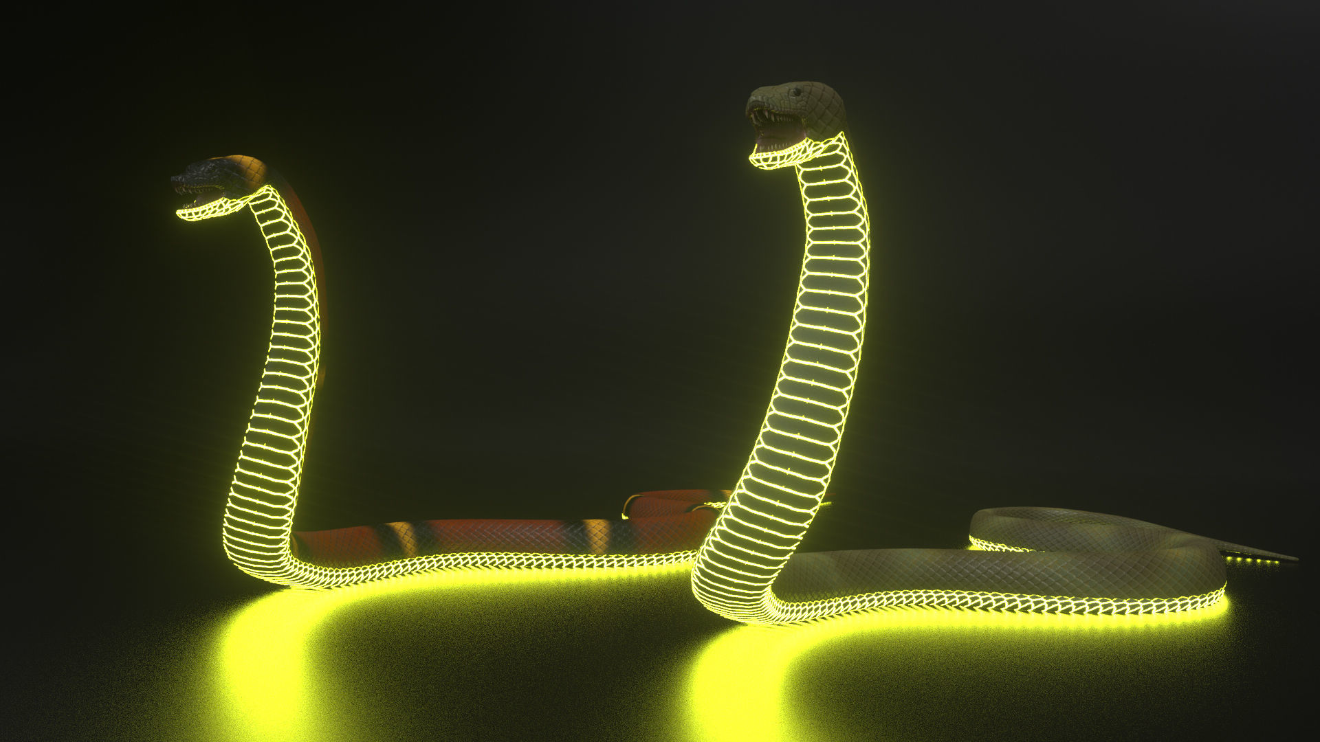 Snake Rigged and Animated 3D model_7