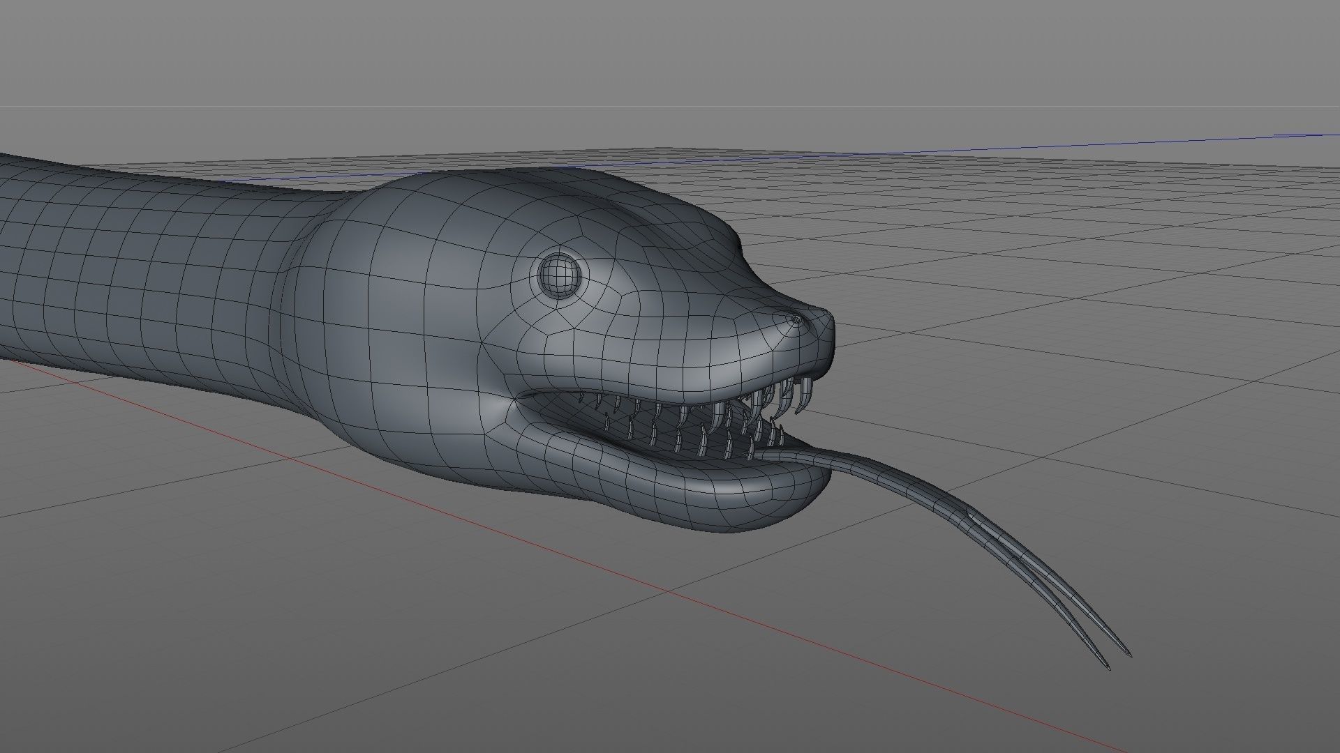 Snake Rigged and Animated 3D model_8