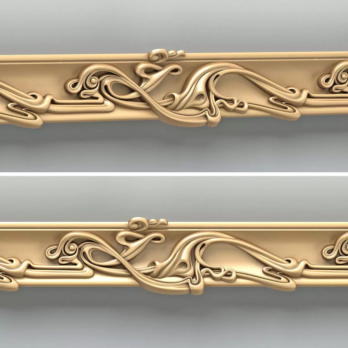 Molding 058 Art Nouveau 3D model_0