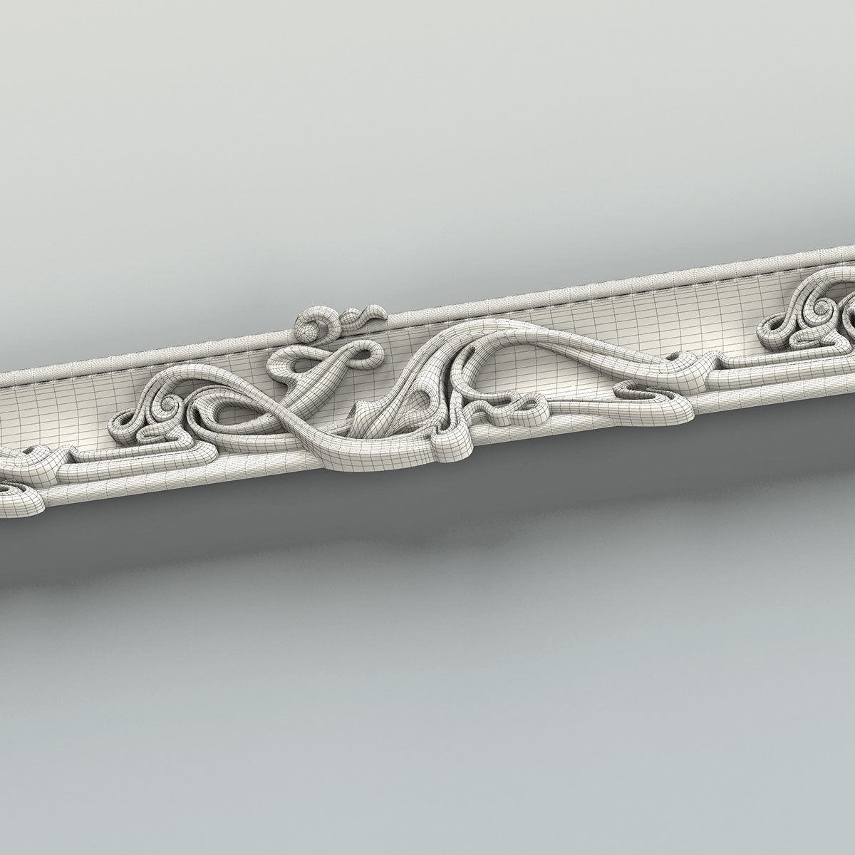 Molding 058 Art Nouveau 3D model_9