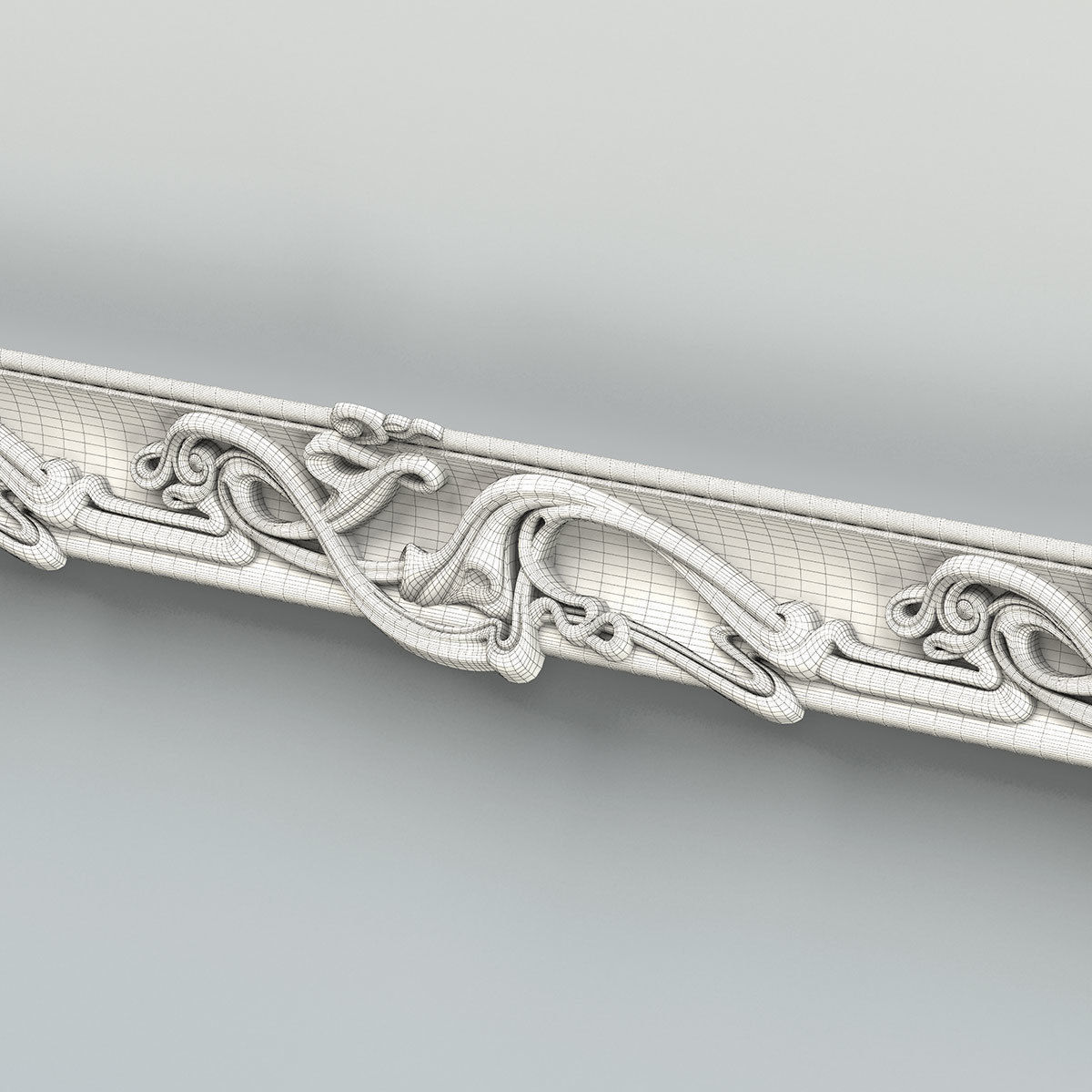 Molding 058 Art Nouveau 3D model_8