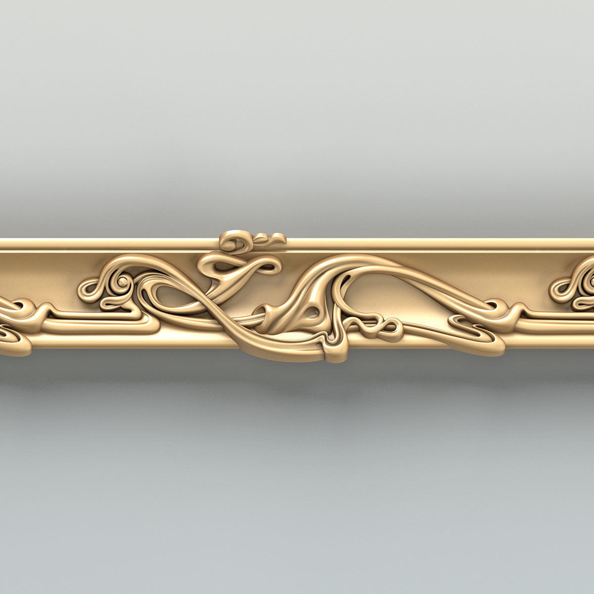 Molding 058 Art Nouveau 3D model_2