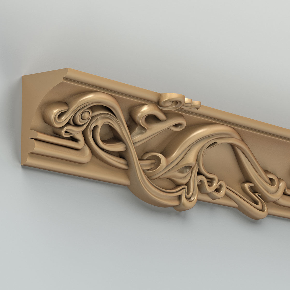 Molding 058 Art Nouveau 3D model_6