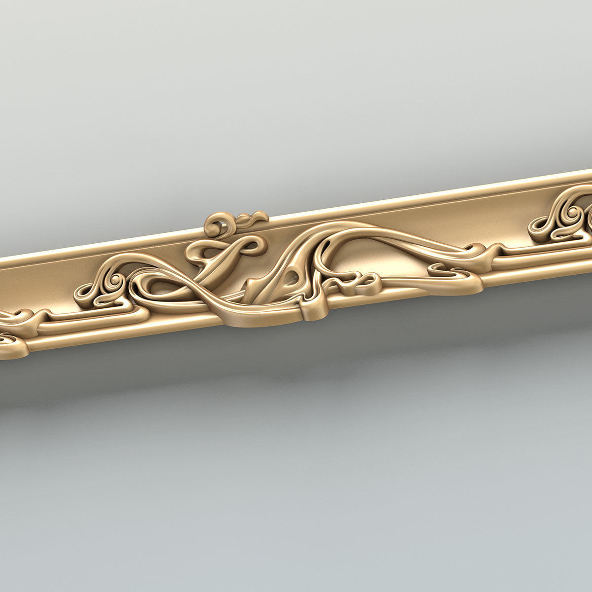 Molding 058 Art Nouveau 3D model_5