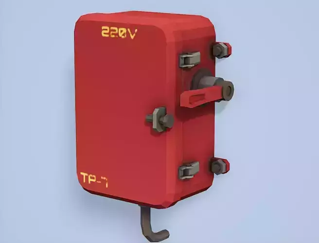 Old Electric Shield - Low Poly Mobile Ready Low-poly 3D model