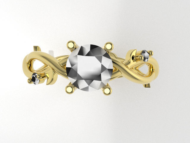 Anillo  corona espinas 3D print model_3