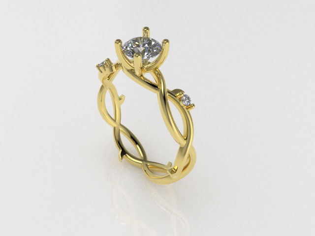 Anillo  corona espinas 3D print model_2