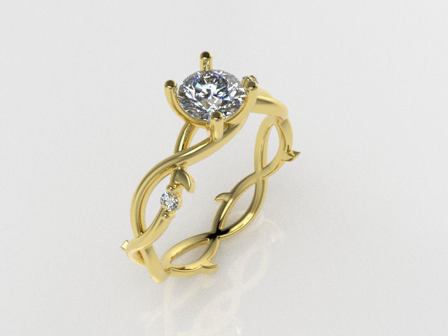 Anillo  corona espinas 3D print model_1