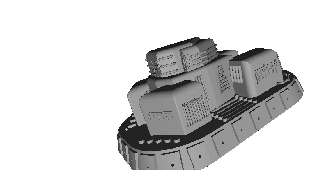 Hangar 18 spaceship 1980 movie 3D print model_0