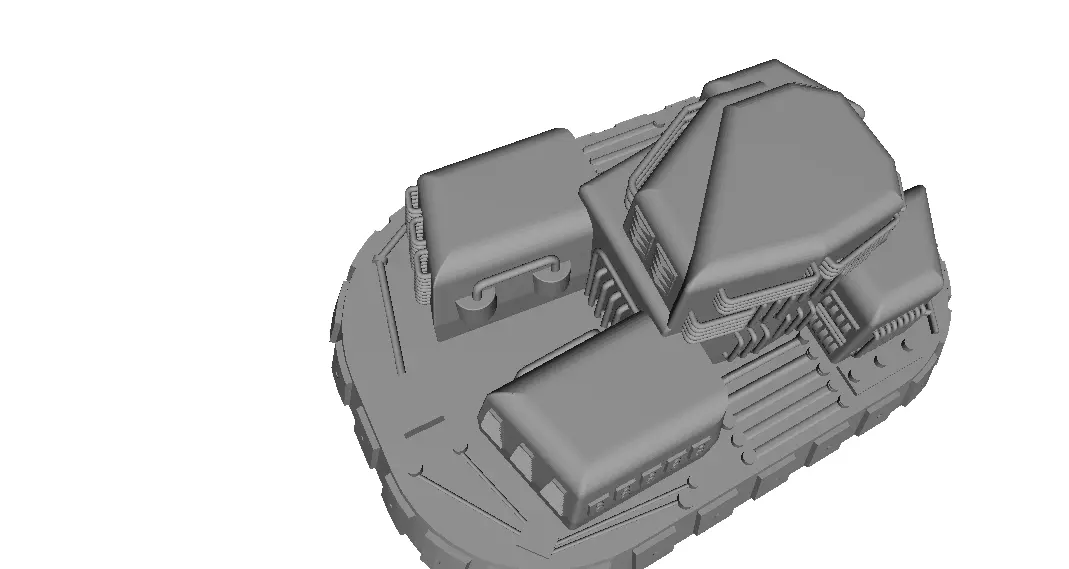 Hangar 18 spaceship 1980 movie 3D print model_1