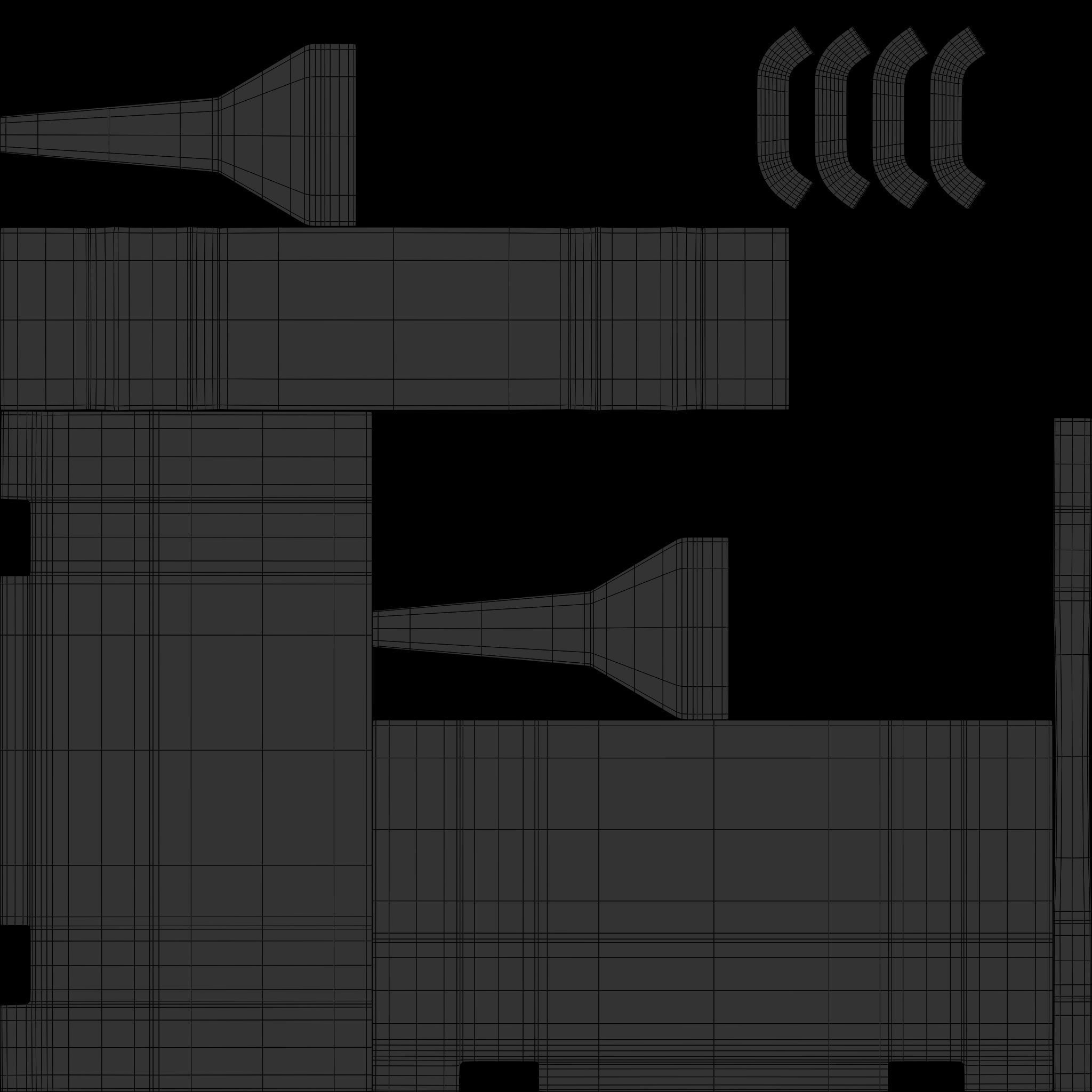 Concrete Barrier 3D model_9