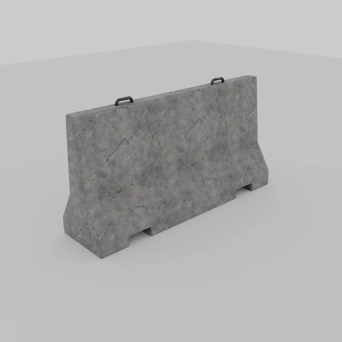 Concrete Barrier 3D model_0