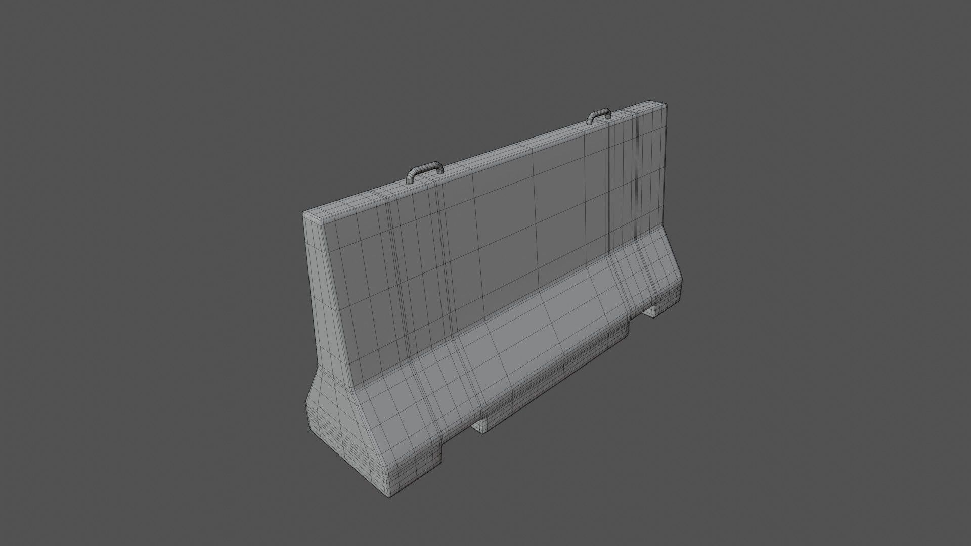 Concrete Barrier 3D model_8