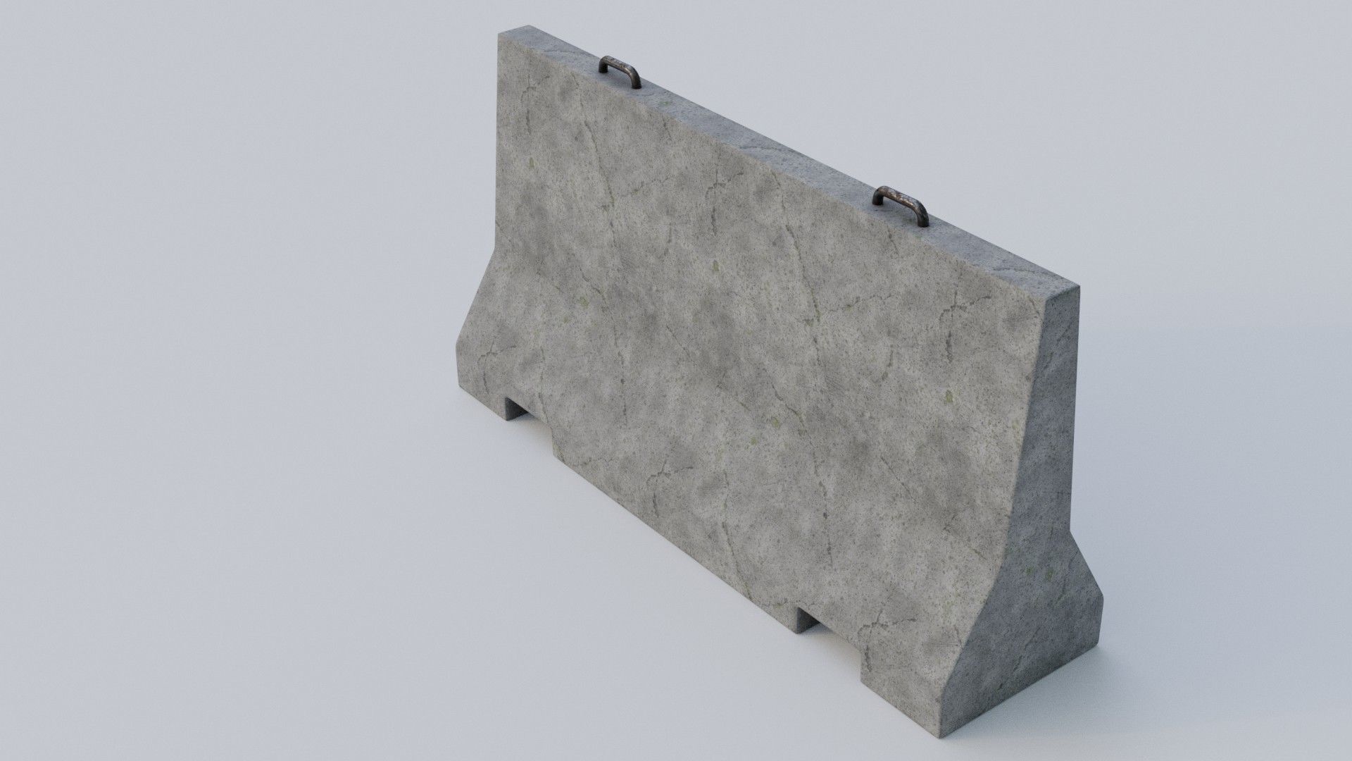 Concrete Barrier 3D model_1