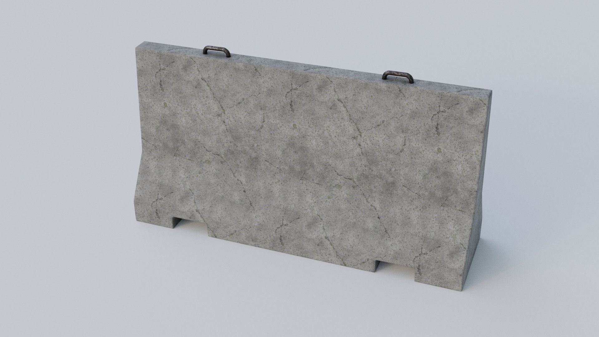 Concrete Barrier 3D model_6