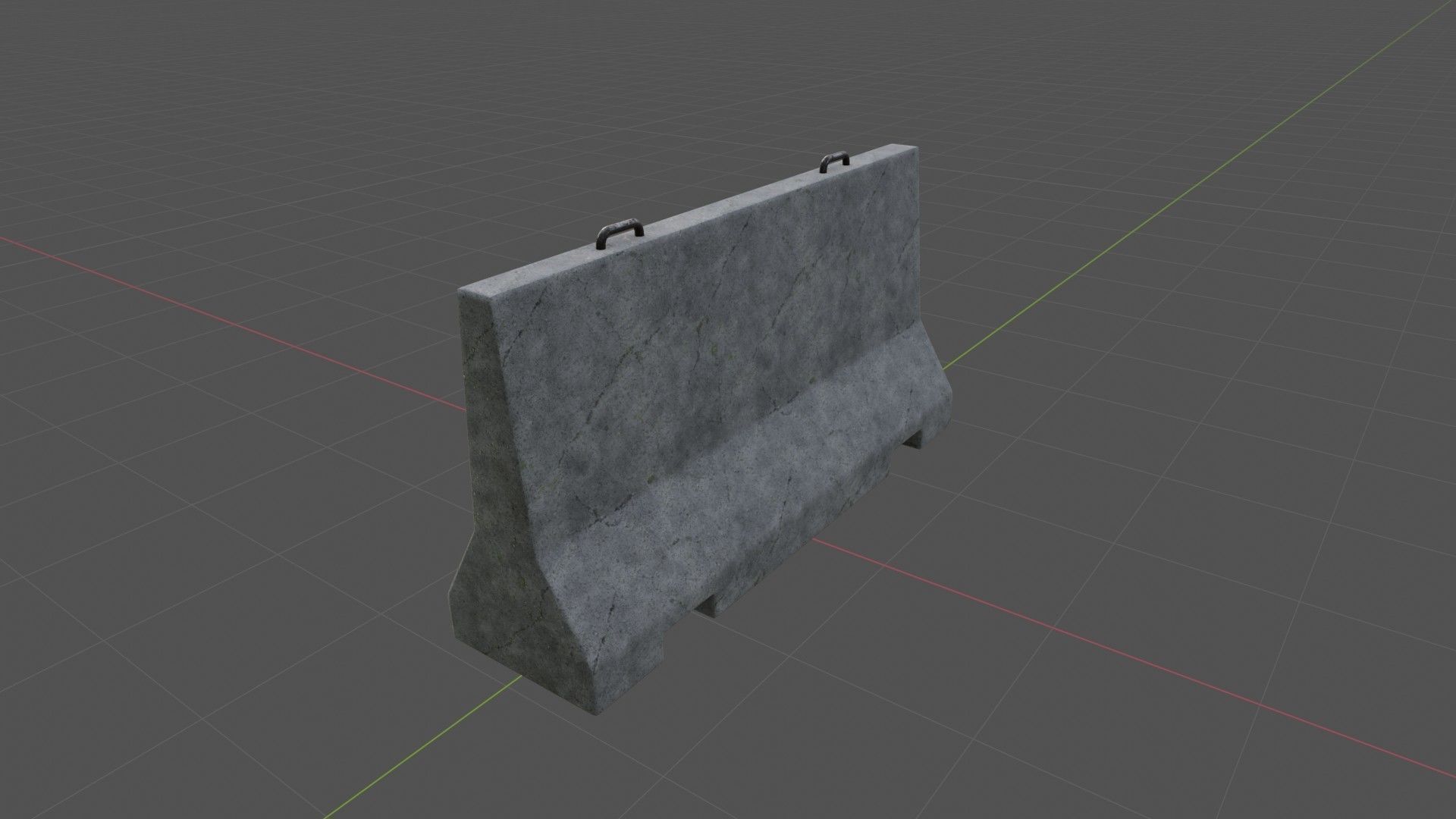 Concrete Barrier 3D model_2
