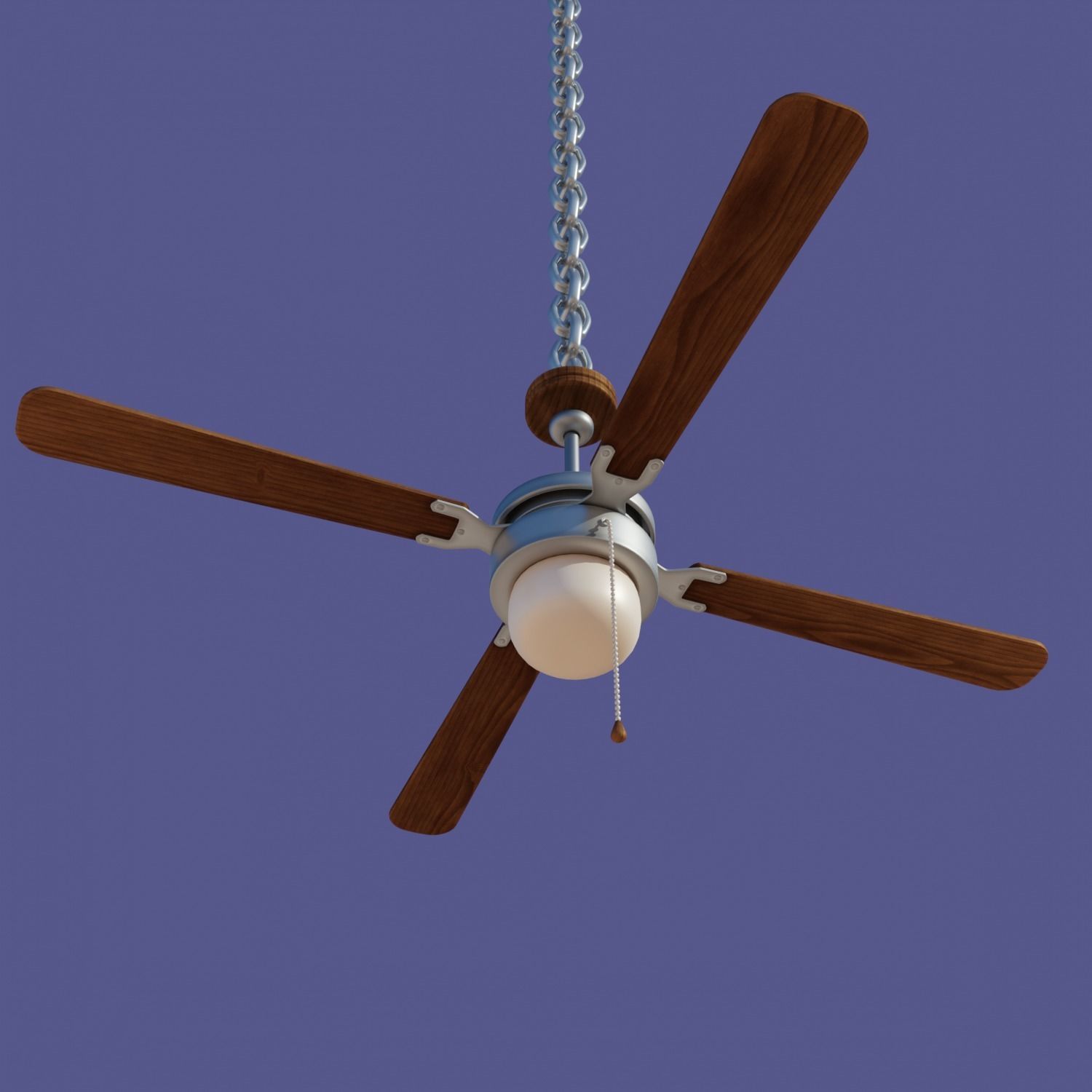 Chandelier WITH FAN Low-poly 3D model_3